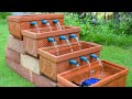 Make Awesome DIY Waterfall from flower planters | Garden ideas | ideas from Terracotta