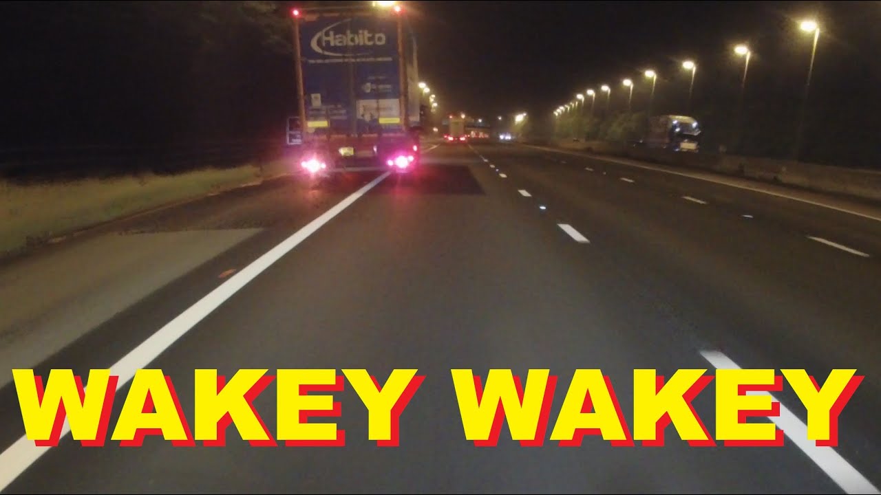 WAKEY WAKEY HGV Driver Falls asleep on the M6 Motorway? YouTube