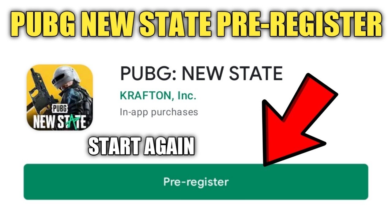 PUBG NEW STATE PRE REGISTRATION START AGAIN | HOW TO PRE REGISTER PUBG NEW STATE | ALL ABOUT TECH
