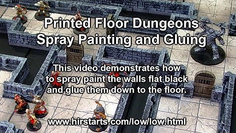 Printed Floor Dungeon - Spray Painting the Walls