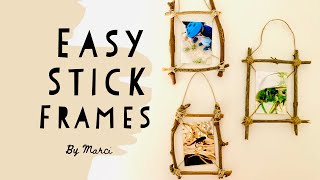 Easiest frame out of tree sticks diy. Easy craft for adults screenshot 2
