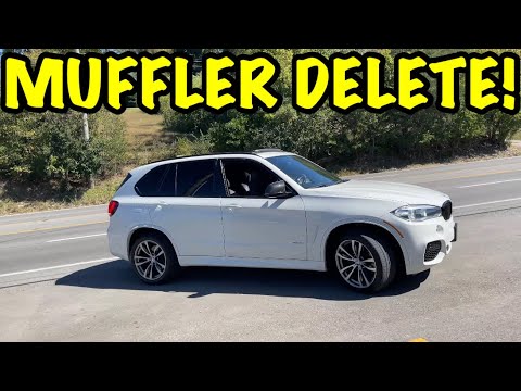 BMW X5 xDrive50i 4.4L V8 w/ MUFFLER DELETE! - YouTube