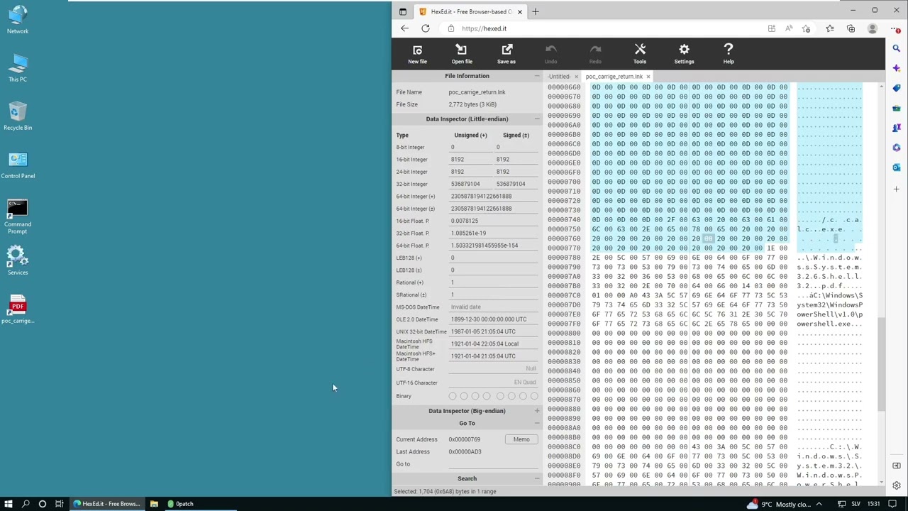 Micropatching CVE-2025-9491