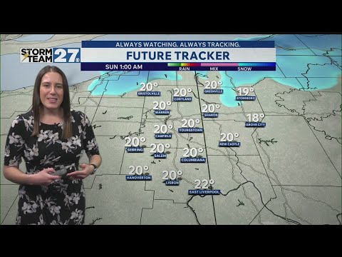 Mostly cloudy overnight with a few flurries possible