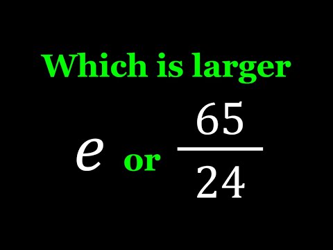 Comparing e and
