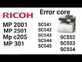 RICOH SC Reset How to reset SC542, 543, 544, 545, 552,553, 554.