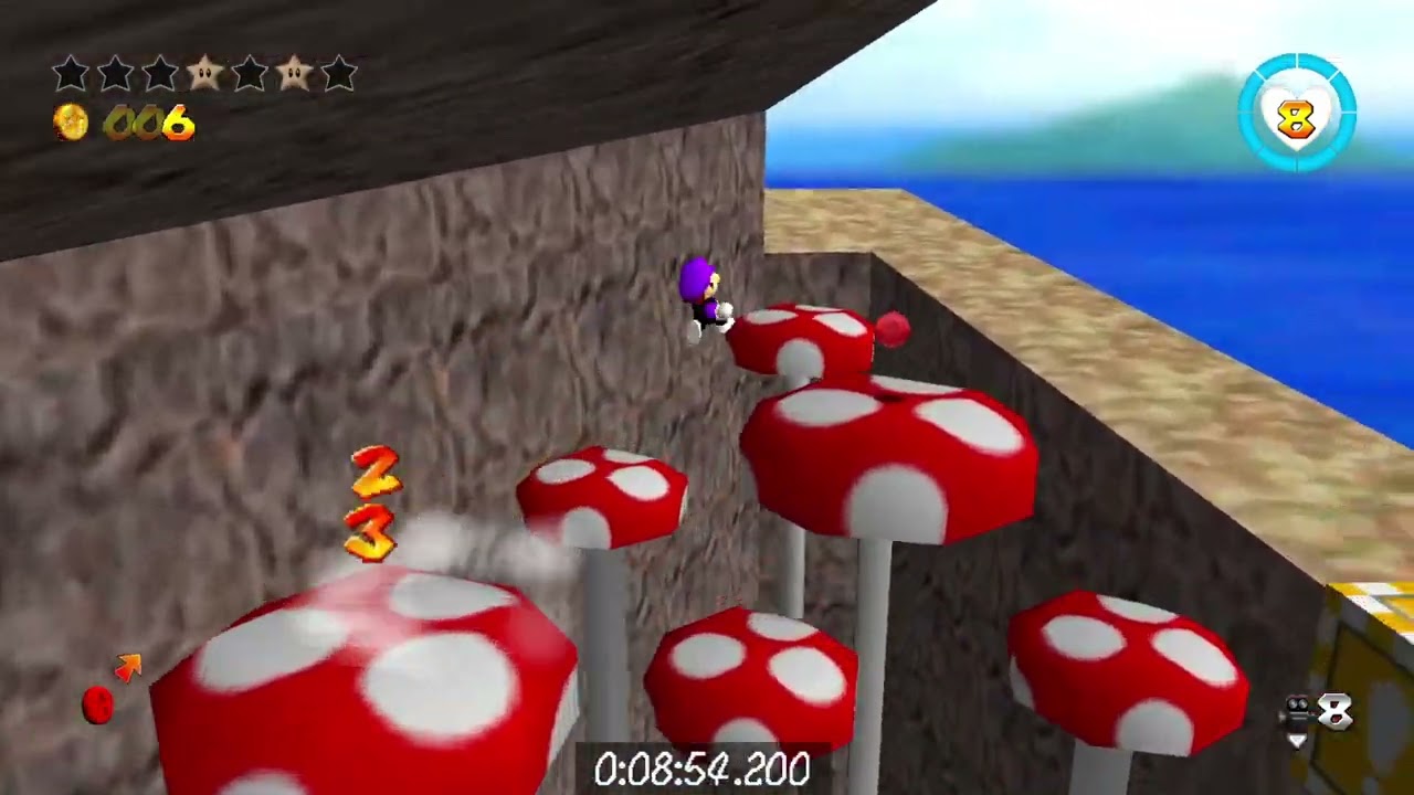 sm64ex-coop OMM Rebirth 6p 120 звезд скоростное прохождение 14 мин 31 с