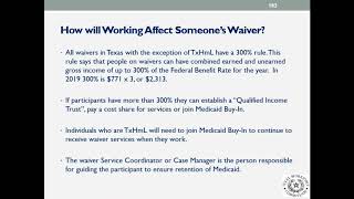 Texas Workforce Commission Vocational Rehabilitation - Home & Community Based Services Waivers