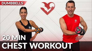 20 Min Chest Workout with Dumbbells at Home