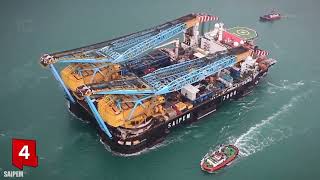10 Biggest Crane Ships in the World   Floating Cranes