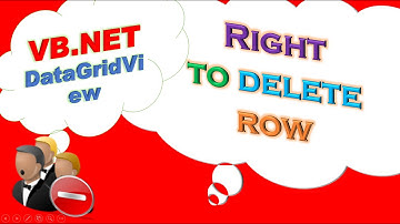 VB.NET DataGridView - Right Click To Delete Row[ With ContextMenu]