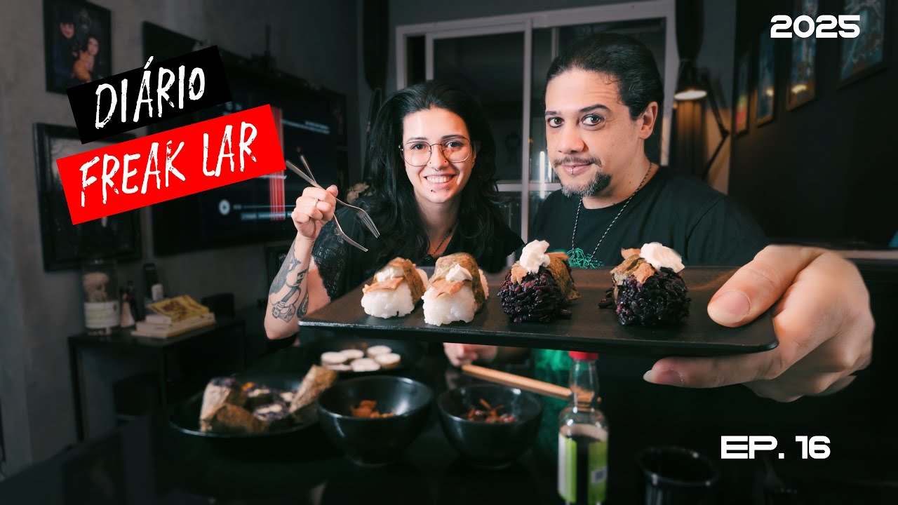 SUSHI GÓTICO com arroz negro, será que ficou bom?