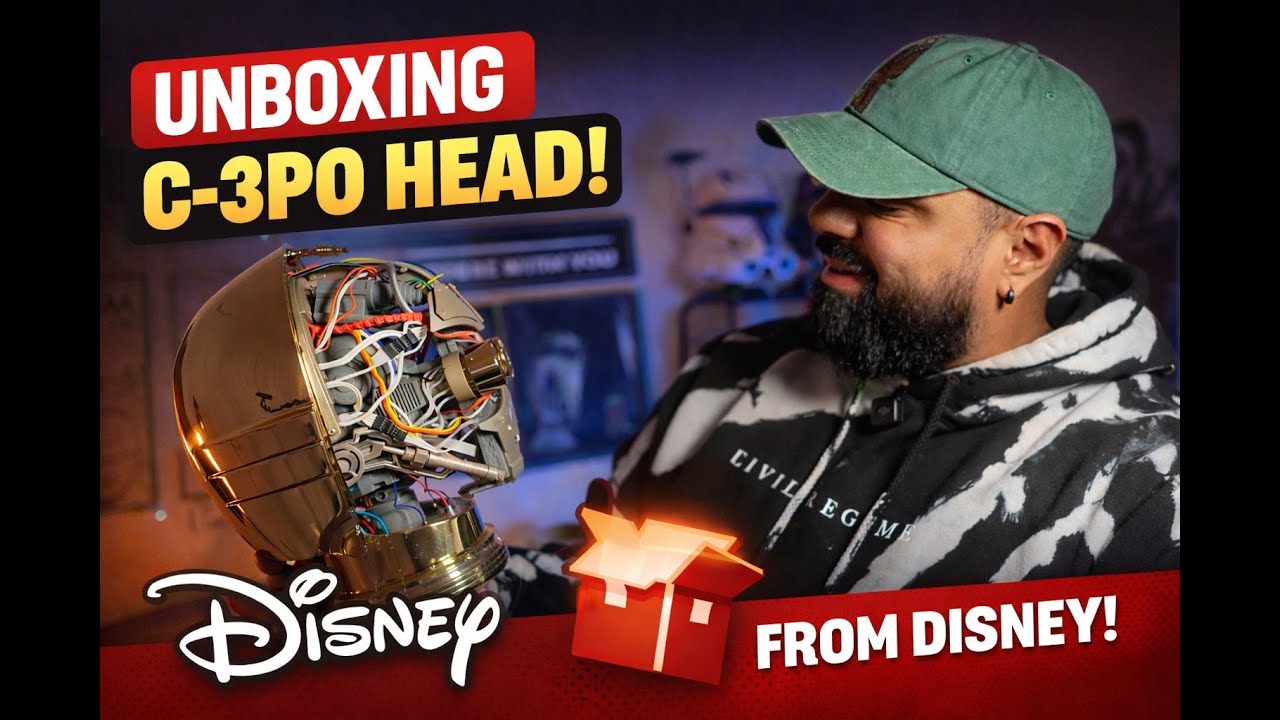 Распаковка реплики головы C-3PO от Disney – лучший коллекционный дроид.