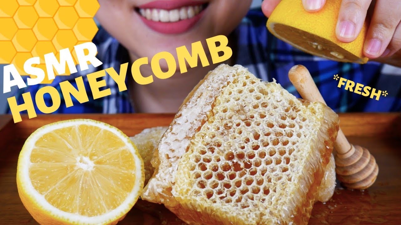 ASMR HONEYCOMB (SARANG MADU) + LEMON | STICKY GOOEY EATING SOUNDS | ASMR INDONESIA | NO TALKING
