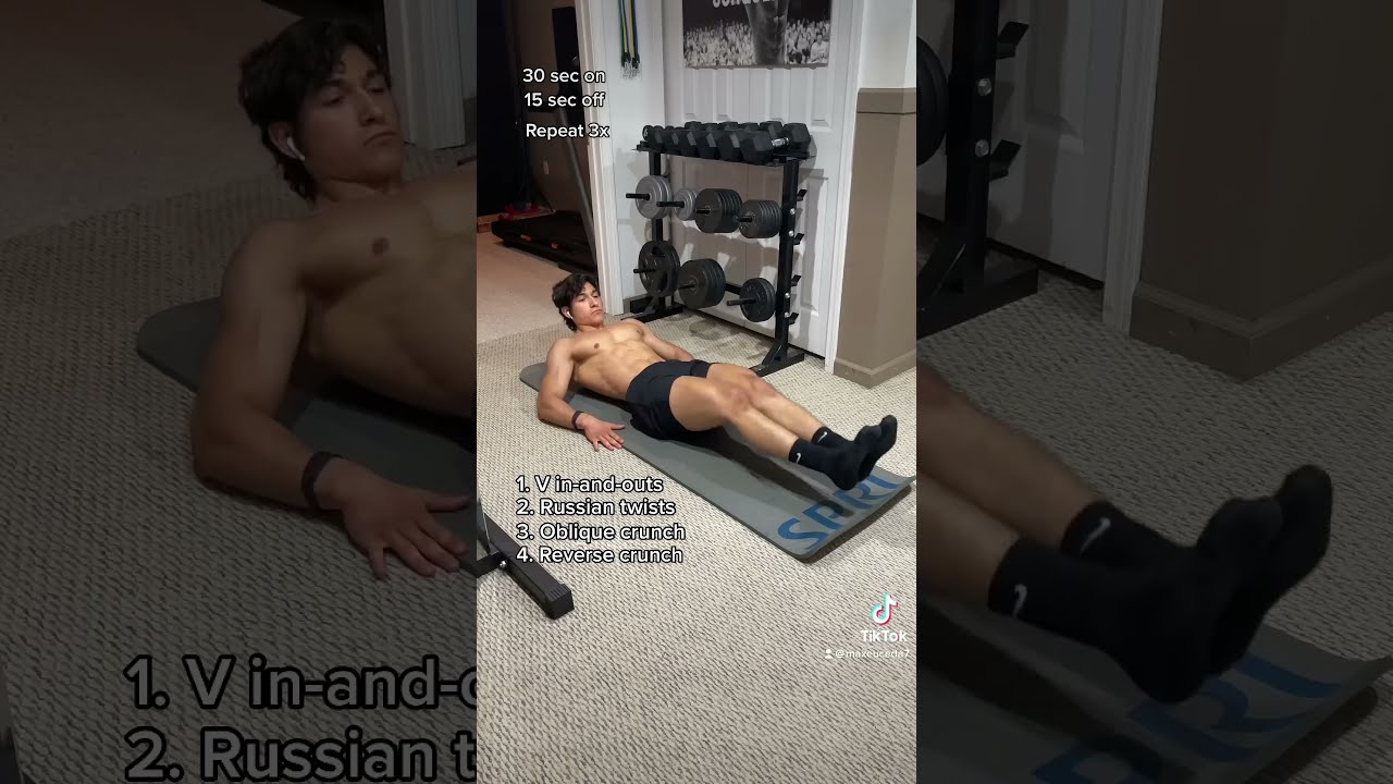 At Home Bodyweight AB WORKOUT No Equipment Needed 