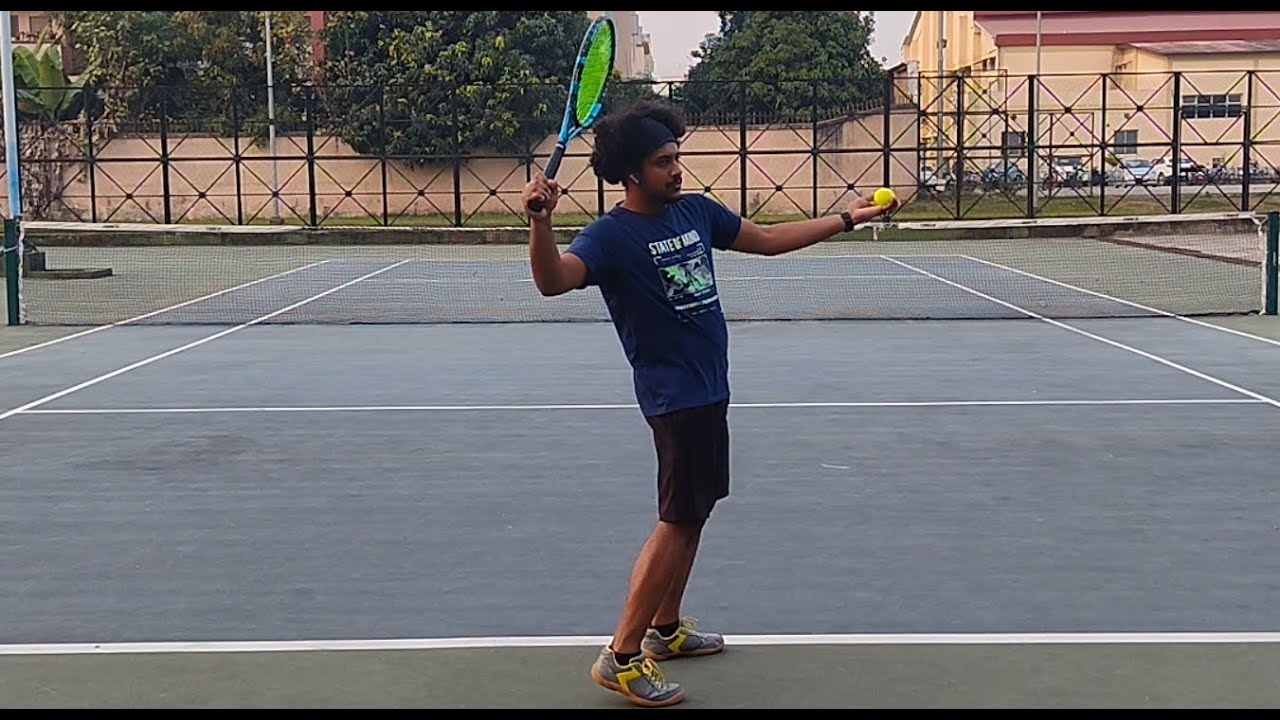 Tennis lesson for beginners Forehand, Backhand & Serve YouTube