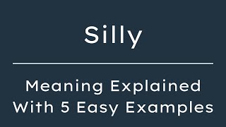 What Does Silly Mean? Silly Meaning in English With 5 Example Sentences
