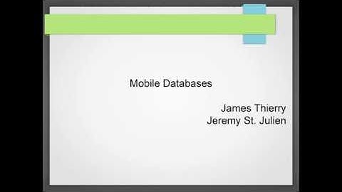 Mobile Databases