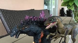 Utahraptor VS Mini Godzilla: Stop Motion