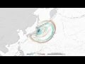 2011 Japan Tsunami Wave Height, the First 2.4 Hours