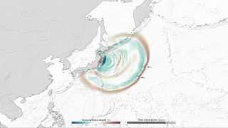 2011 Japan Tsunami Wave Height, the First 2.4 Hours