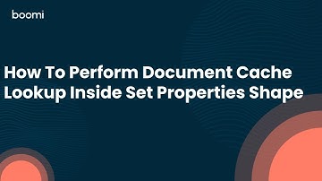 How To Perform Document Cache Lookup Inside Set Properties Shape
