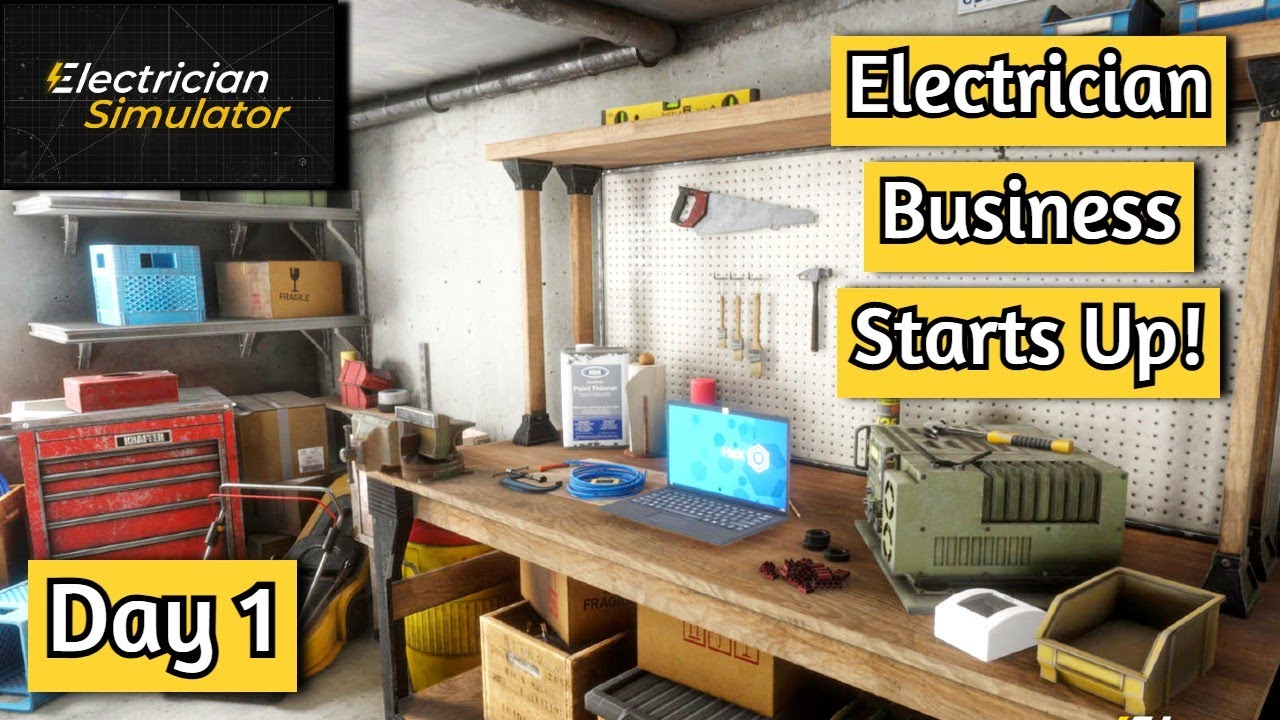 Starting My Business as a ELECTRICIAN! Day 1 Electrician Simulator YouTube