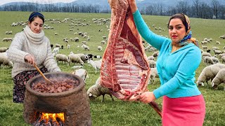 Whole Lamb Cooked in Its Own Fat | Ancient Nomadic Recipe of Iran 🔥🐑