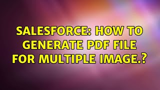 Salesforce: How to generate pdf file for multiple image.?