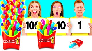 100 Schichten Nahrung Challenge | Erstaunliche Hacks und Tricks von PaRaRa Challenge