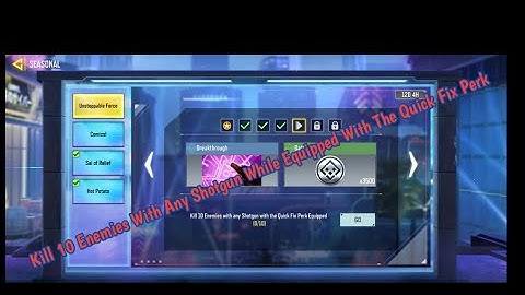 Call of Duty Mobile Kill 10 Enemies With Any Shotgun While Equipped With The Quick Fix Perk