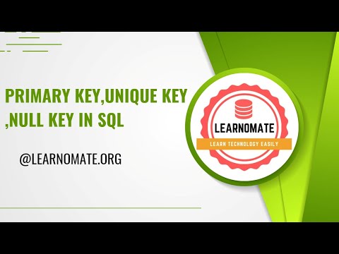 Primary Key,Unique Key ,Null Key  in SQL