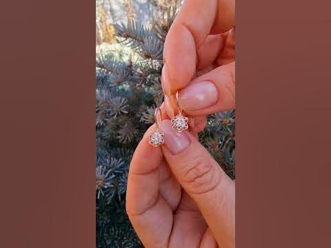 золотые детские сережки - YouTube