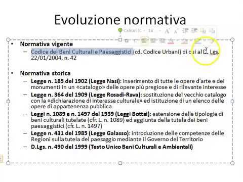 Codice Beni Culturali e Paesaggistici (Codice Urbani - D.Lgs. n. 42 / 2004) (Parte 1)