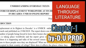 English-Language Through Literature Chapter 1 | B.A/B.A(Prog.)/B.Com |1st year 2nd Sem | paper|DUSOL