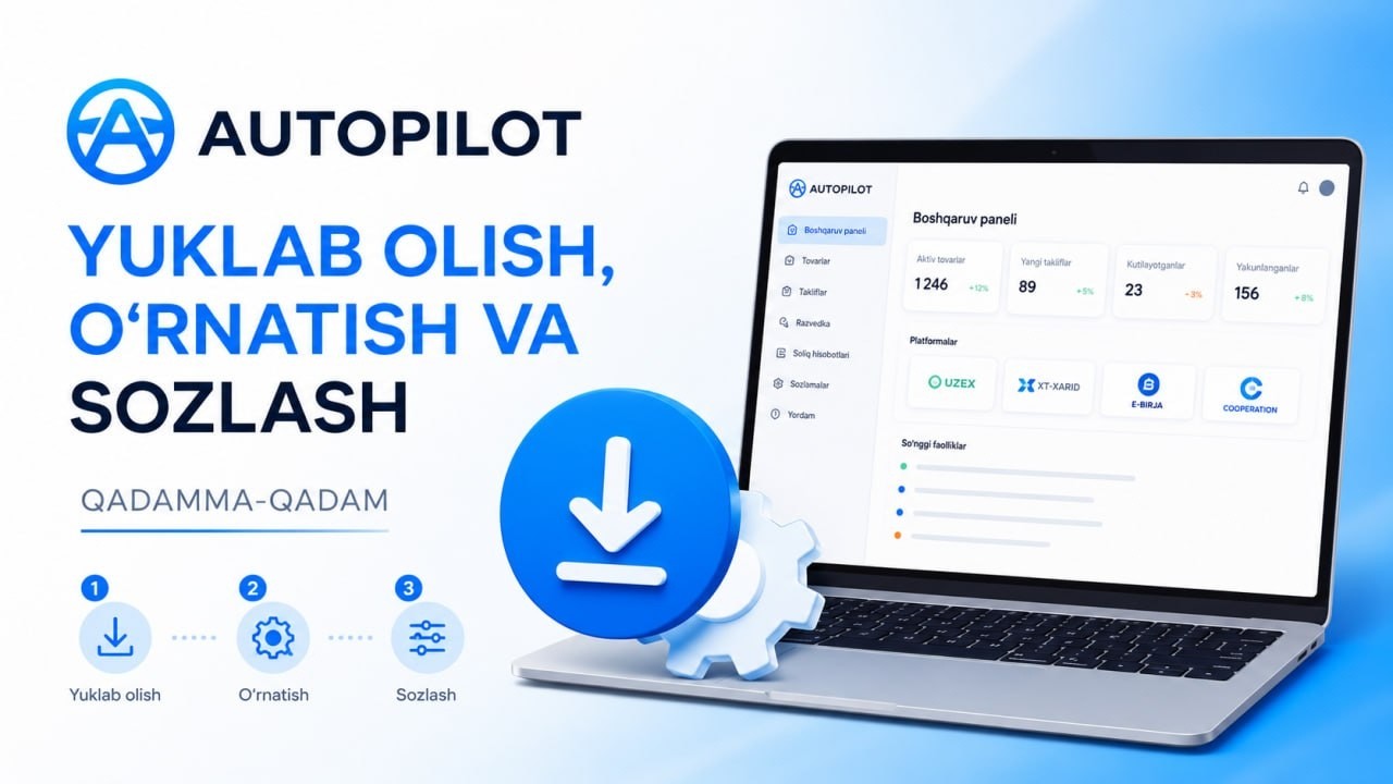 Dasturni yuklab olish, o'rnatish va sozlash