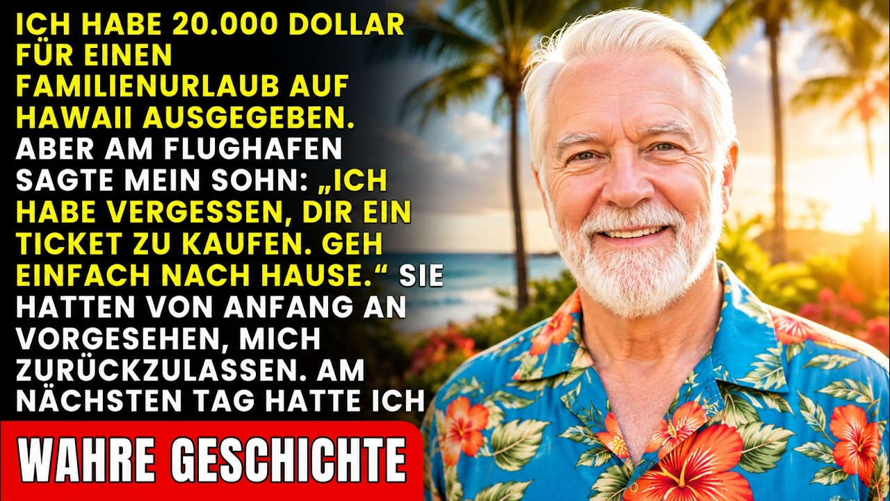 „Papa, ich habe schlechte Nachrichten.“ Mein Sohn Christian sagt diesen Satz am Frankfurter Flughafen – für den gemeinsamen Urlaub, den ich mit 20.000 Euro finanziert habe. Sein Ticket ist da....