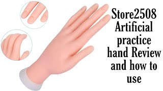 Store2508 Artificial practice hand Review and how to use | how to apply tips to fake hand nails screenshot 5