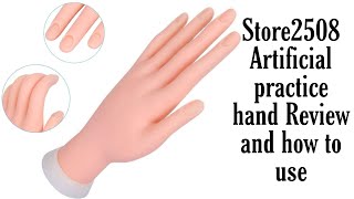 Store2508 Artificial practice hand Review and how to use | how to apply tips to fake hand nails