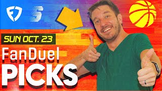 FanDuel NBA Lineups Sunday 10/23/22 | NBA DFS ConTENders