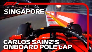 Carlos Sainz's Pole Lap | 2023 Singapore Grand Prix | Pirelli screenshot 5