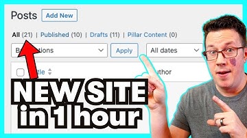 60 mins for a new niche site (with 10 published posts!)