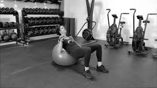 Single Arm Kettlebell Incline Bench Press On Swiss Ball