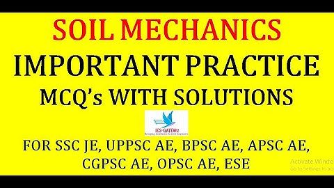 SOIL MECHANICS MOST IMPORTANT EXPECTED  QUESTIONS|ESE||UPPSC AE|BPSC|APSC|OPSC|GPSC|SSC JE|MustWatch