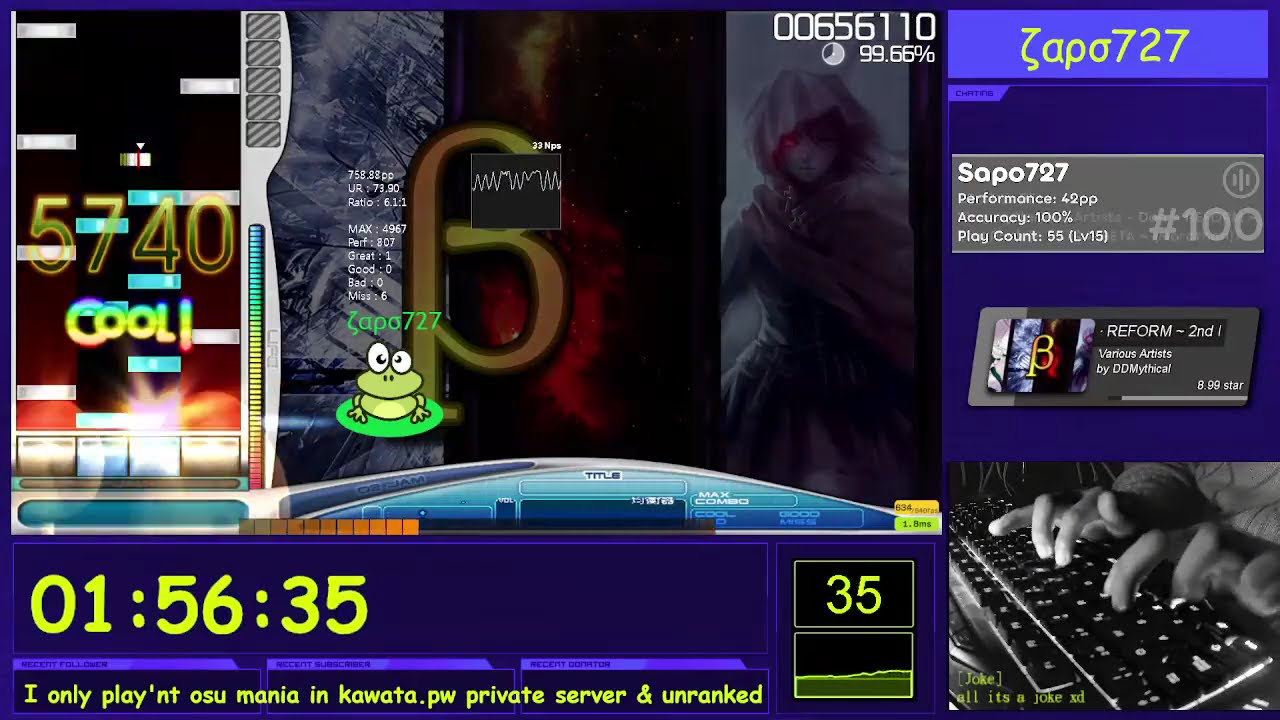 [Joke] osu mania beta dan dt clear