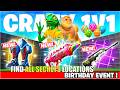 CRAZY 1V1 FFA ALL GUNS & RIDES MAP FORTNITE (BIRTHDAY BLASTER) - ALL SECRETS LOCATIONS (PART 72)