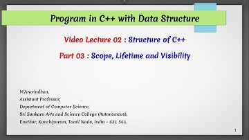 Scope, Lifetime and Visibility (C++)