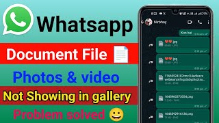 Whatsapp Document 📄 File 🗃️ not showing 😔 in Gallery Problem Solved 😁 | Whatsapp Document se gallery