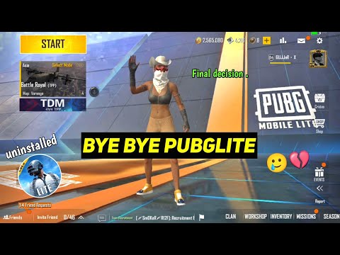 I SAY GOODBYE TO PUBG MOBILE LITE 😫💔