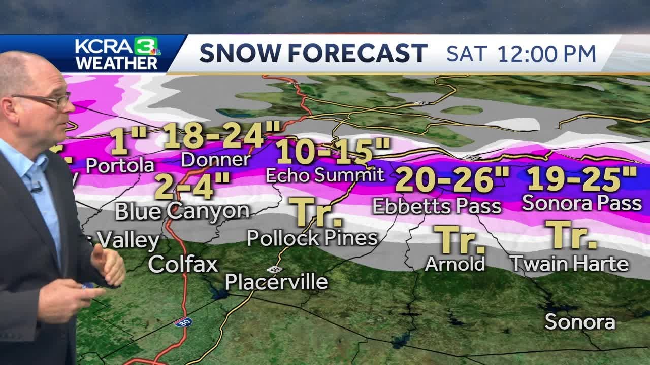 Northern California weather impacts | How much Sierra snow to expect by ...